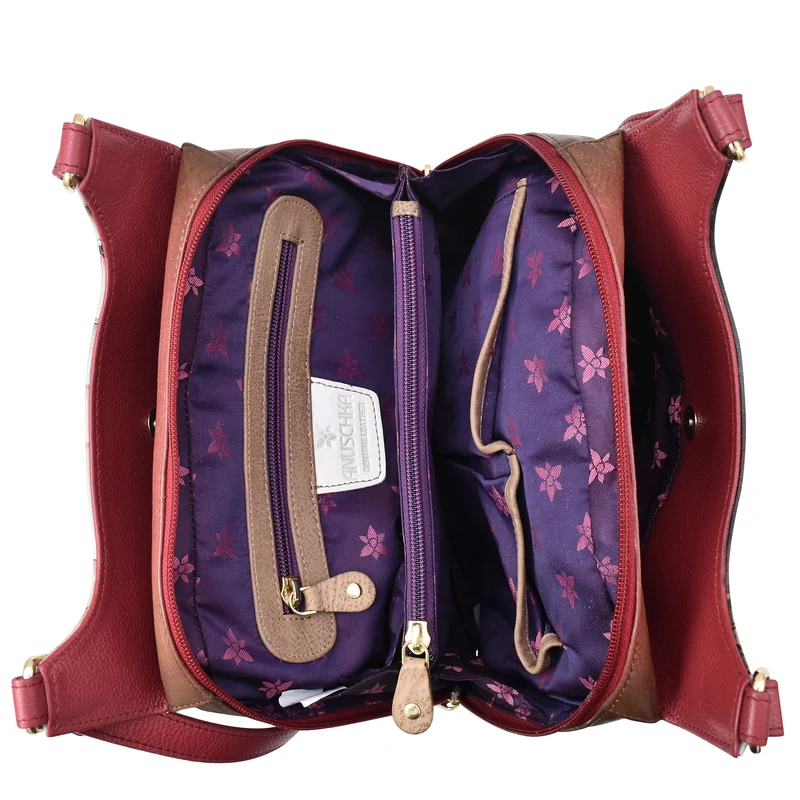 Hobo-Tasche mit Rundum-Reißverschluss - 7556