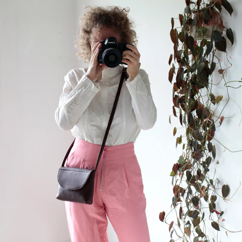 Minimalistische Schultertasche Bordeaux