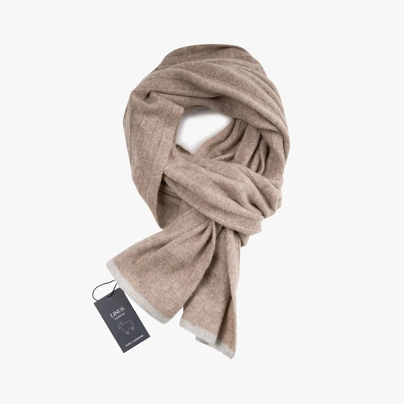 Schal aus Kaschmir in Beige
