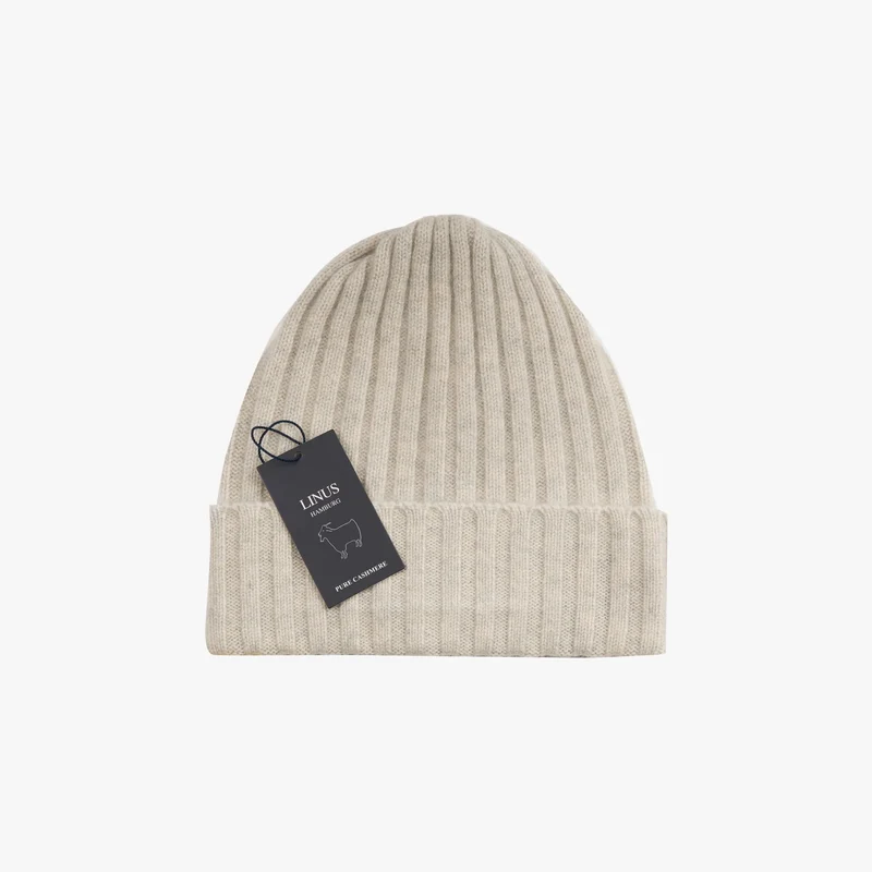 Mütze aus Kaschmir in Off White