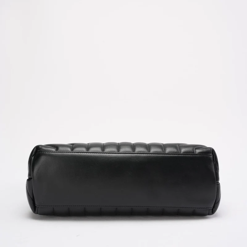 Saint Laurent Schwarze Loulou Medium Schultertasche 2021