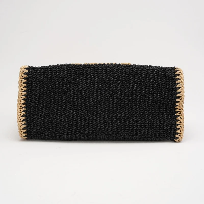 Chanel Schwarzes Baumwoll-Häkelkleid, Größe S, Deauville 2024