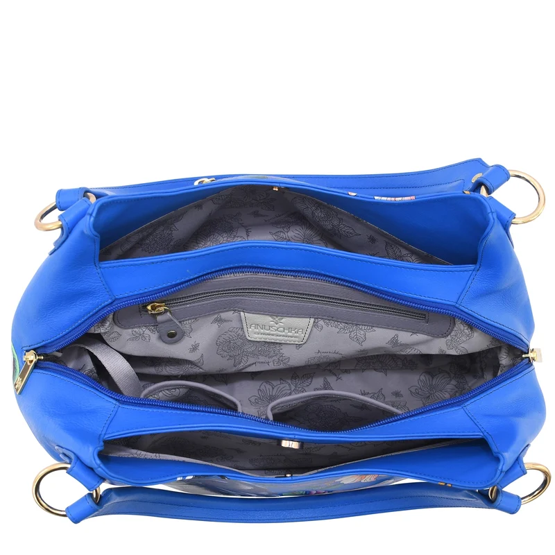Hobo-Tasche mit drei Fächern und Rüschen - 721