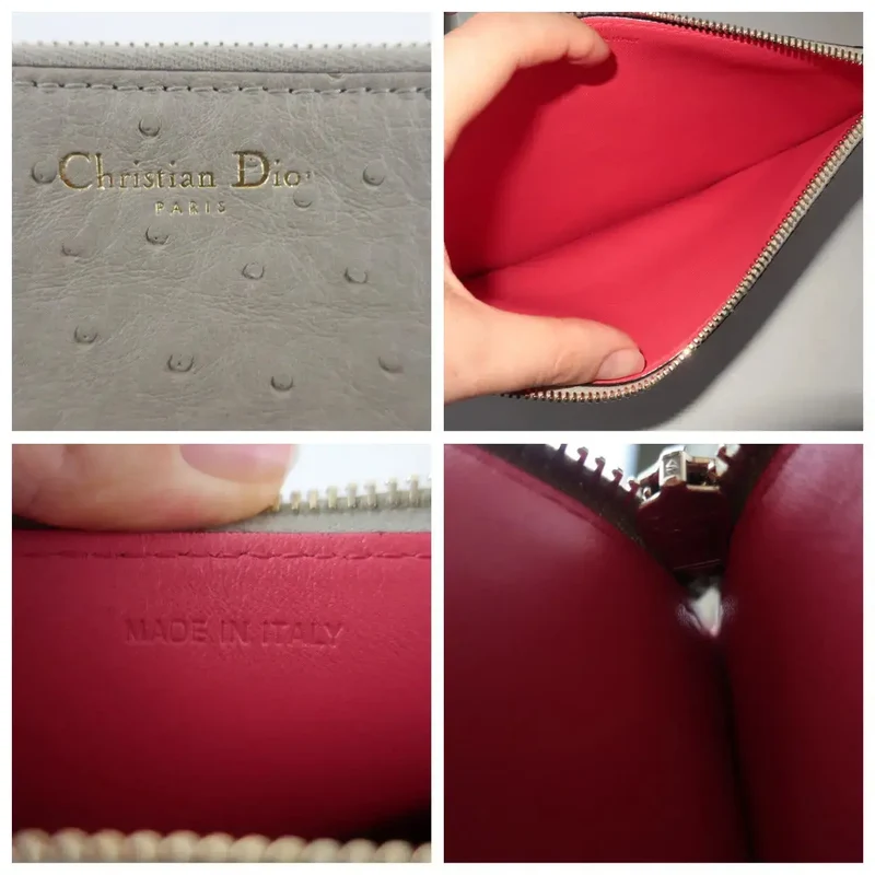 Dior Large Beige Ostrich Diorissimo Tote Bag