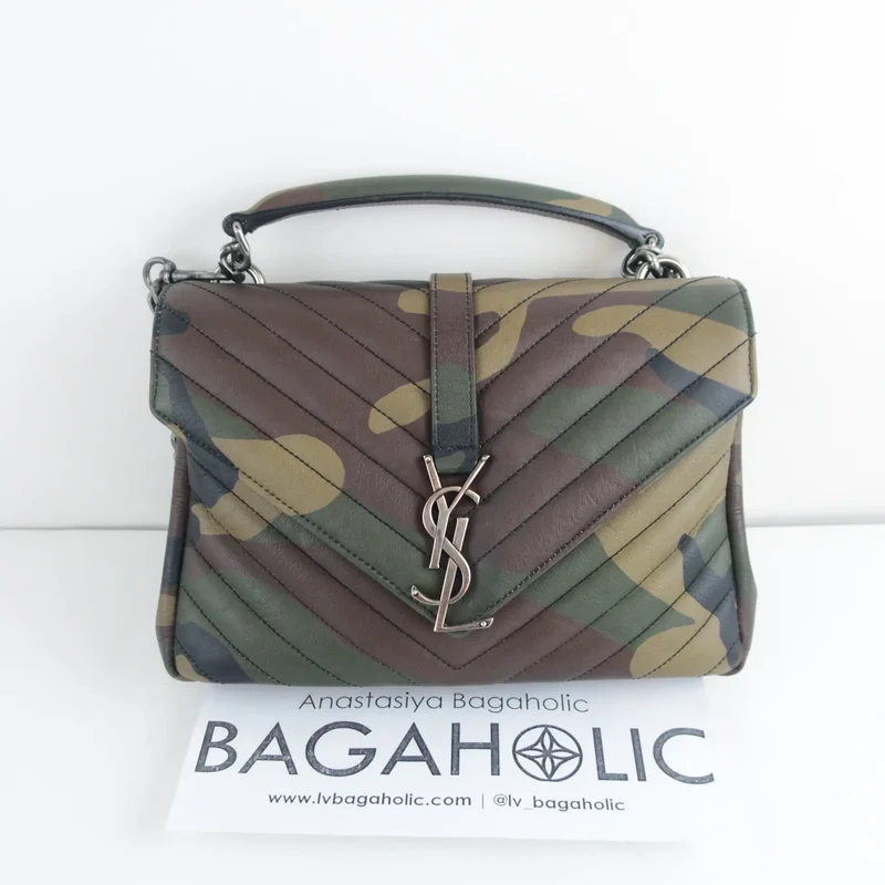 Yves Saint-Laurent Camouflage Medium College Bag