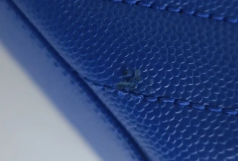 YSL Saint Laurent Blue Caviar Large Envelope Bag
