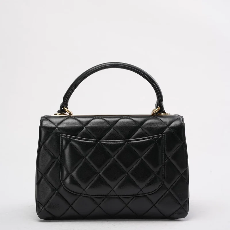 Chanel Schwarze kleine Trendy CC Tasche aus Lammleder 2020