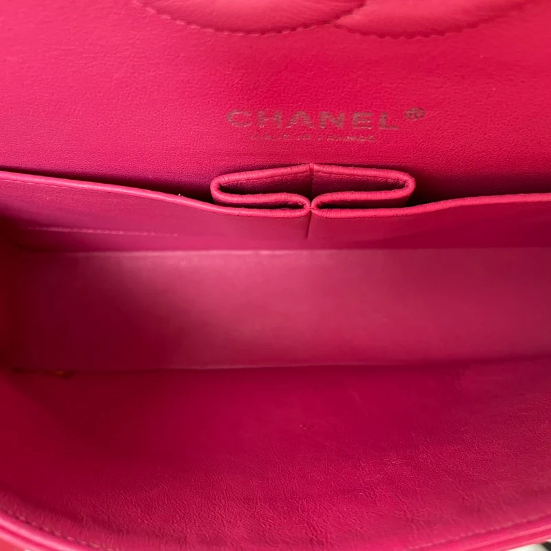 Chanel Pink Timeless Medium Double Flap Bag 2014