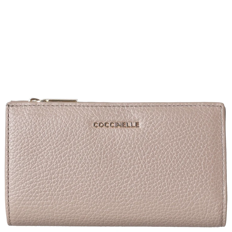Coccinelle Metallic Soft - Geldbörse 12cc 16 cm (warm taupe)