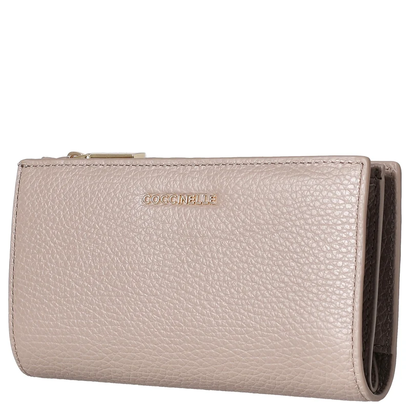 Coccinelle Metallic Soft - Geldbörse 12cc 16 cm (warm taupe)