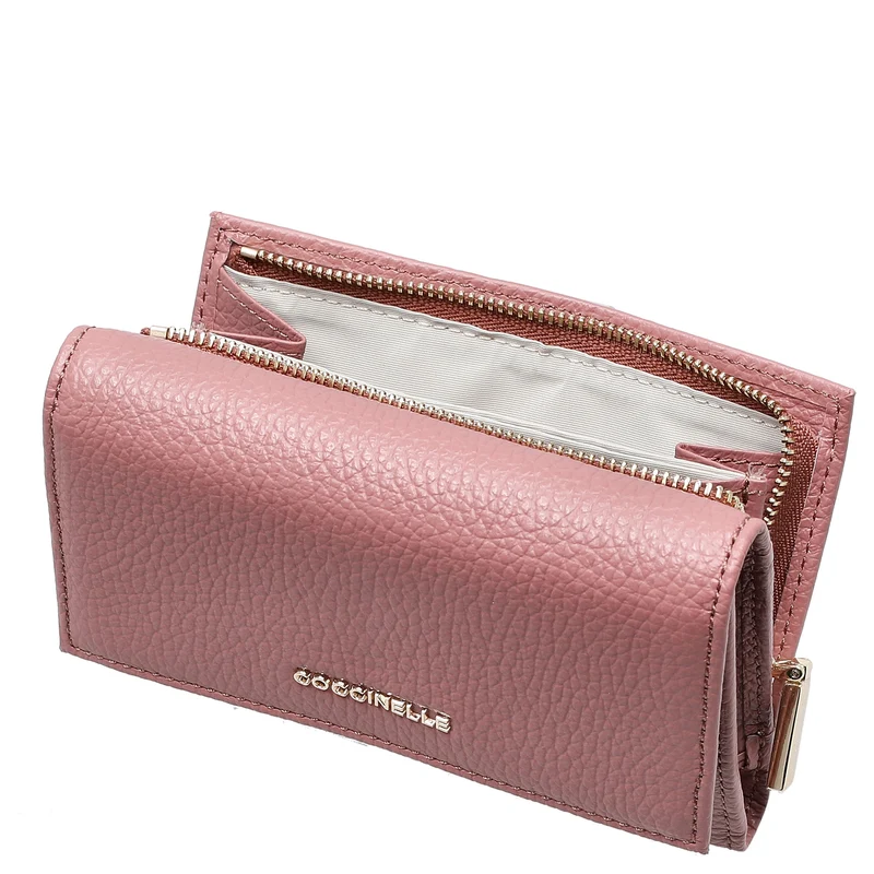 Coccinelle Metallic Soft - Geldbörse 12cc 14 cm (winter rose)