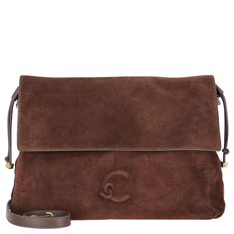 Coccinelle Lidia Suede Bim - Umhängetasche 40 cm (brunette/brunet)