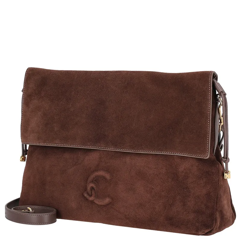 Coccinelle Lidia Suede Bim - Umhängetasche 40 cm (brunette/brunet)