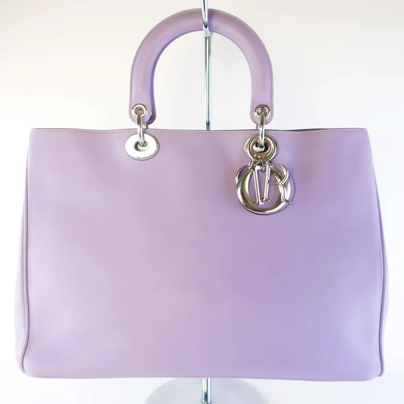 Christian Dior Limited Edition Large Lilac Diorissimo Shoulder Bag