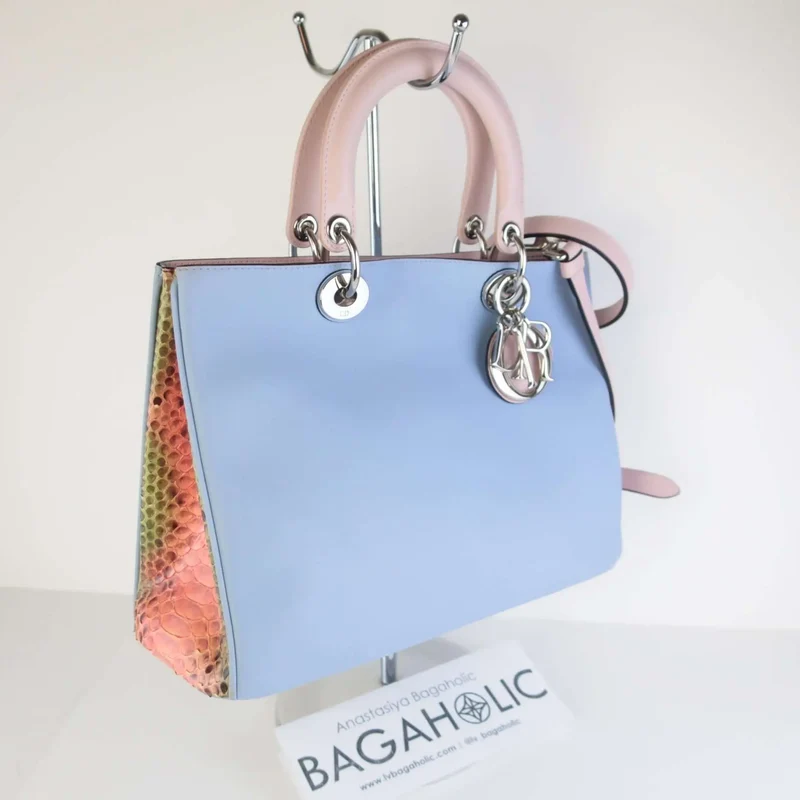 Christian Dior Limited Edition Medium Diorissimo Python Shoulder Bag