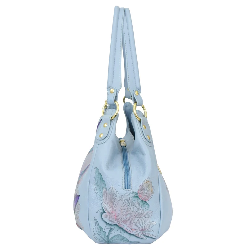 Hobo-Tasche mit drei Fächern und Rüschen - 721