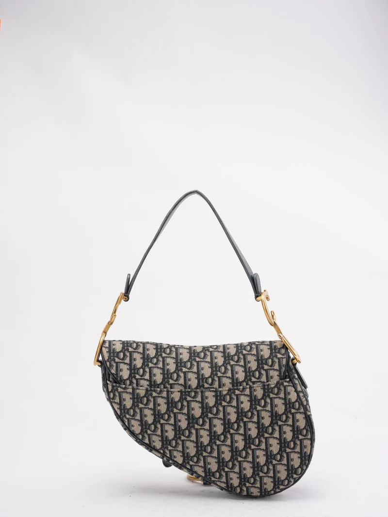 Dior Saddle Bag Medium Blue Oblique Jacquard 2020