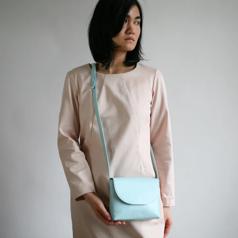 Minimalistische Schultertasche Mint