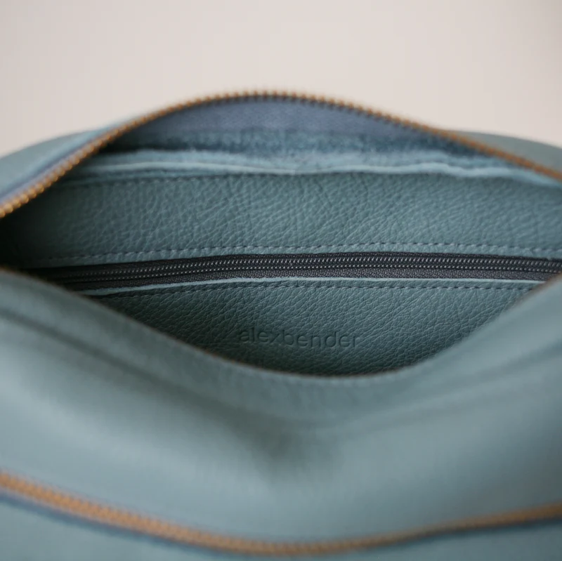Handtasche ZIP M Taubenblau