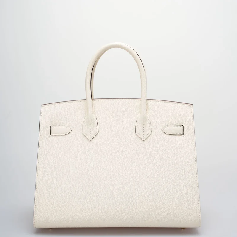 Hermes Birkin 30 Sellier Tasche aus Nata Epsom Leder mit goldener Hardware