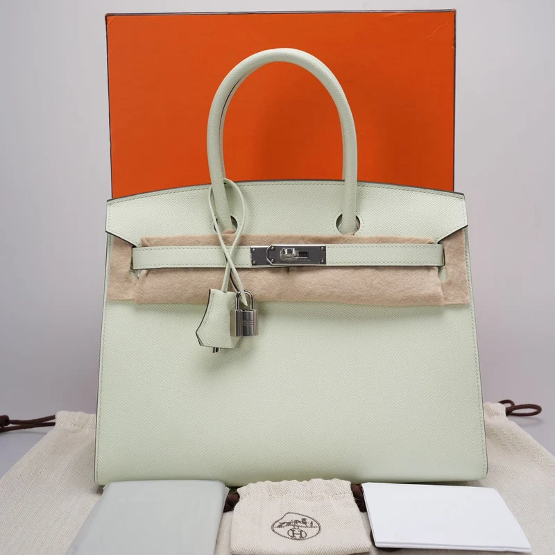 Teil 1: Hermes Birkin Sellier 30 Tasche aus Vert Fizz Epsom-Leder mit Palladium-Beschlägen aus dem Jahr 2023