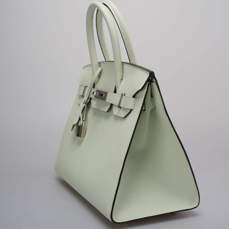 Teil 1: Hermes Birkin Sellier 30 Tasche aus Vert Fizz Epsom-Leder mit Palladium-Beschlägen aus dem Jahr 2023