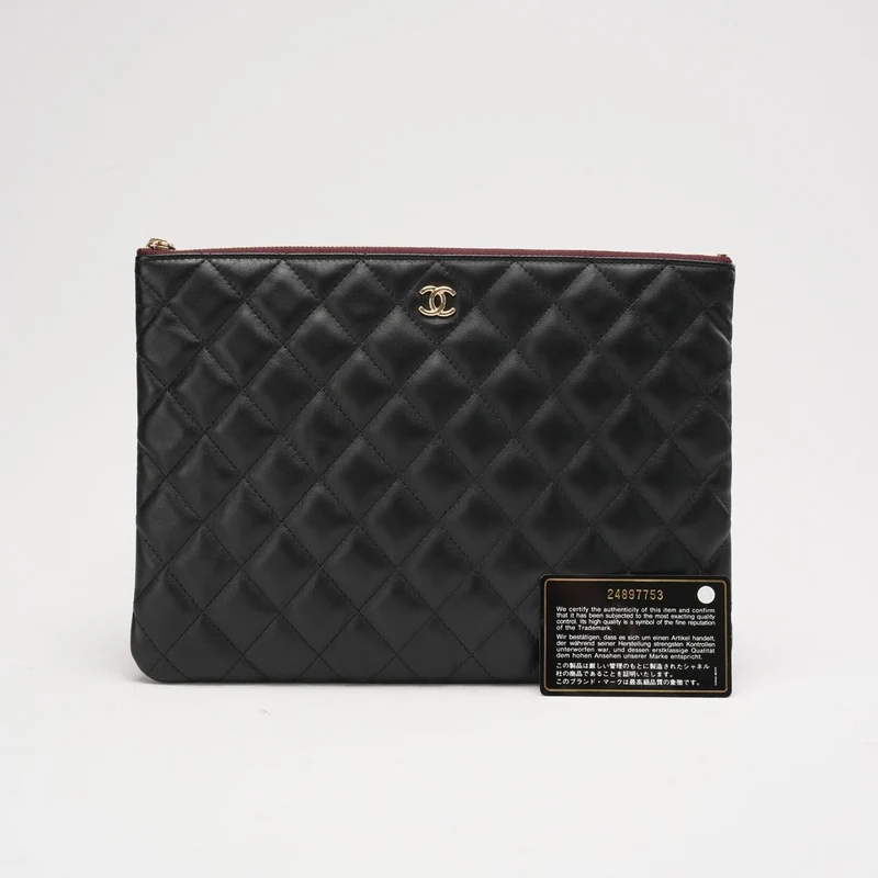 Chanel Classic Clutch, neu, mittelgroß, schwarz, 2018