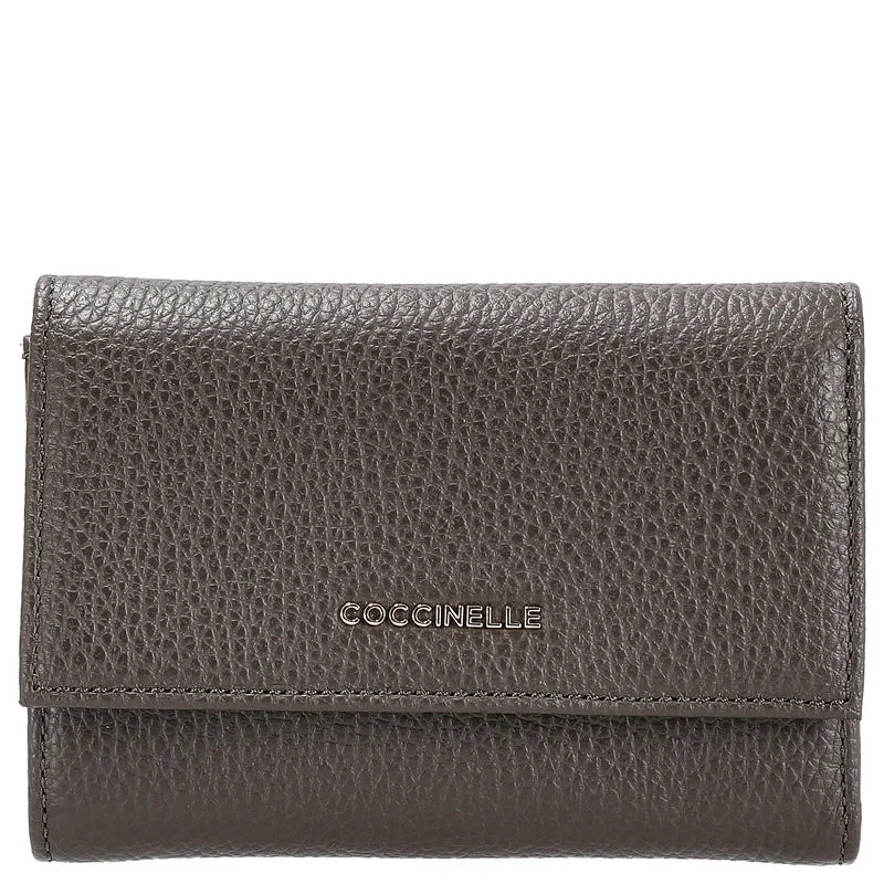 Coccinelle Metallic Soft - Geldbörse 12cc 14 cm (fango)