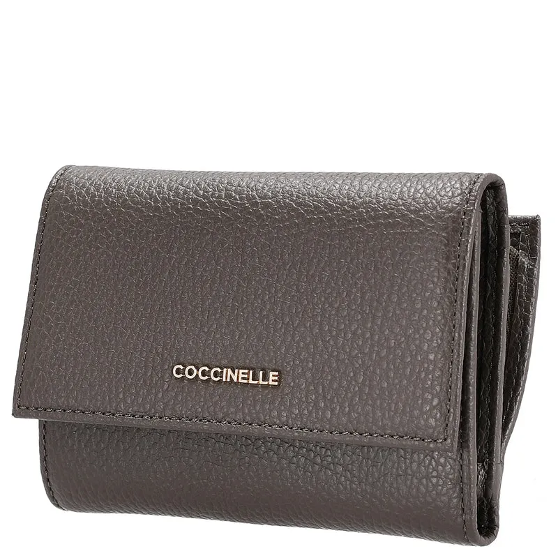 Coccinelle Metallic Soft - Geldbörse 12cc 14 cm (fango)