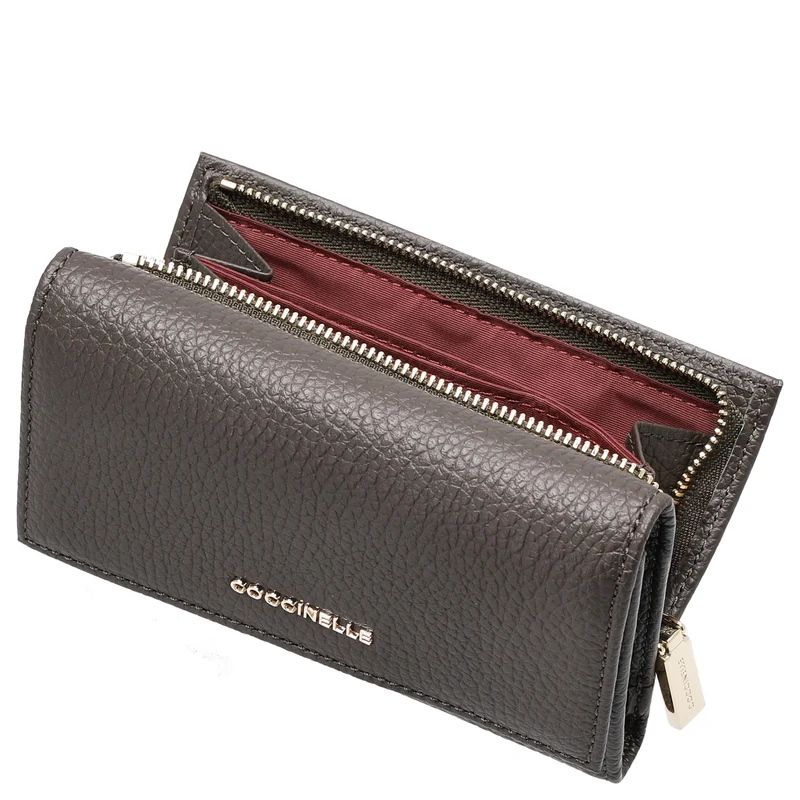 Coccinelle Metallic Soft - Geldbörse 12cc 14 cm (fango)