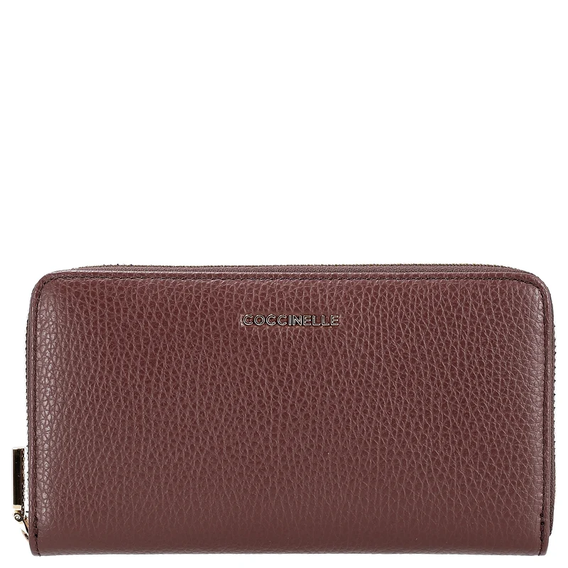 Coccinelle Metallic Soft - Geldbörse 7cc 18 cm (berry)