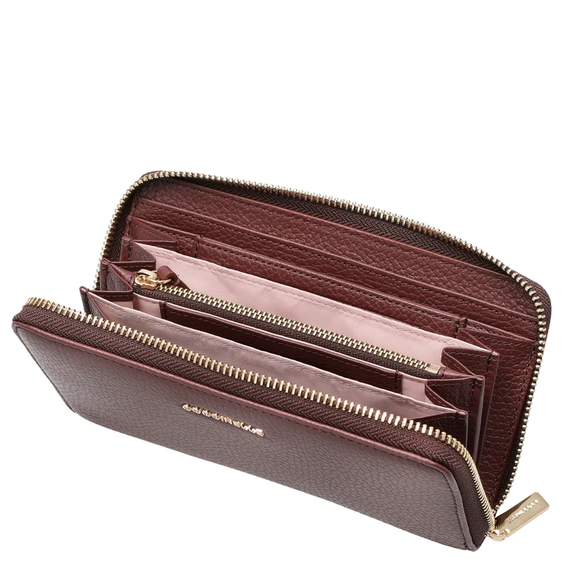 Coccinelle Metallic Soft - Geldbörse 7cc 18 cm (berry)