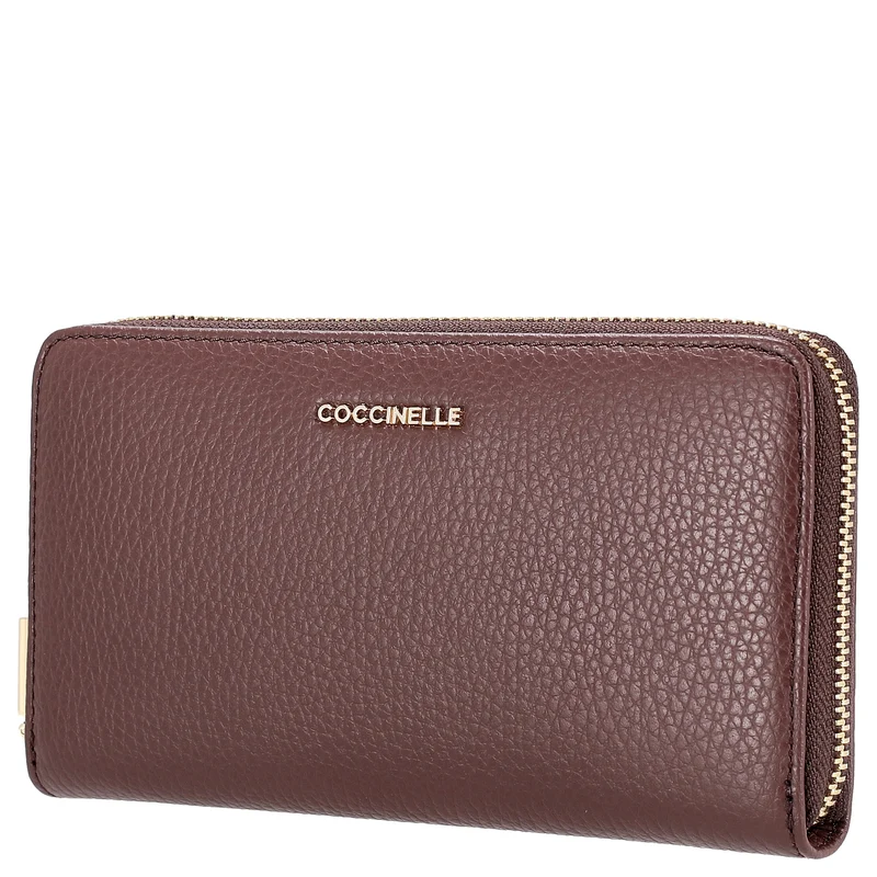 Coccinelle Metallic Soft - Geldbörse 7cc 18 cm (berry)