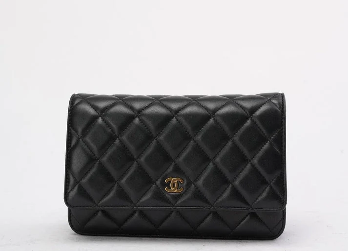 Chanel Classic Wallet on Chain (WOC) Lammleder Schwarz 2020