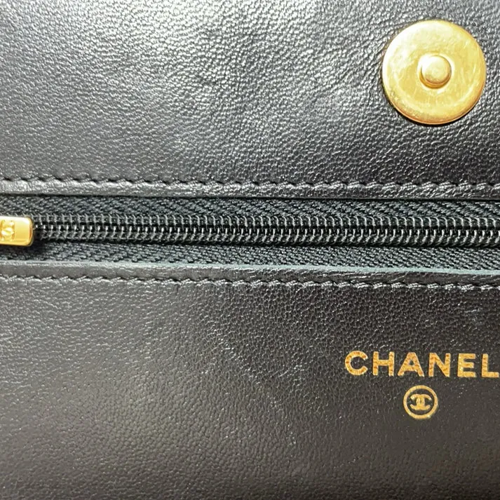 Chanel Classic Wallet on Chain (WOC) Lammleder Schwarz 2020