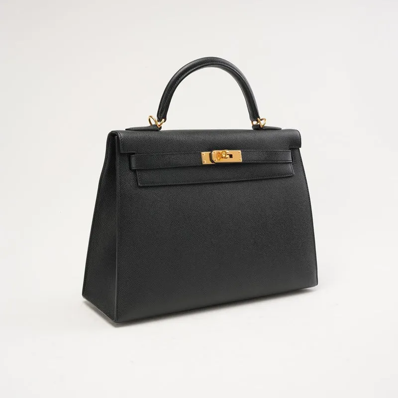 Hermès Sellier Kelly 32 Epsom Schwarz 2016