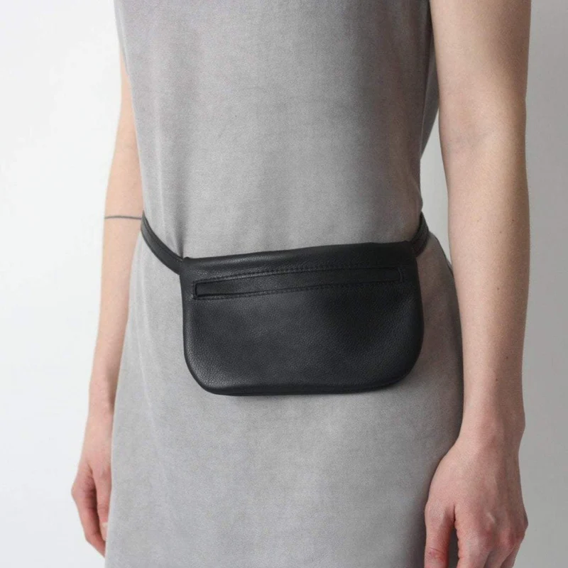 Kleine flache Gürteltasche Lodengrün
