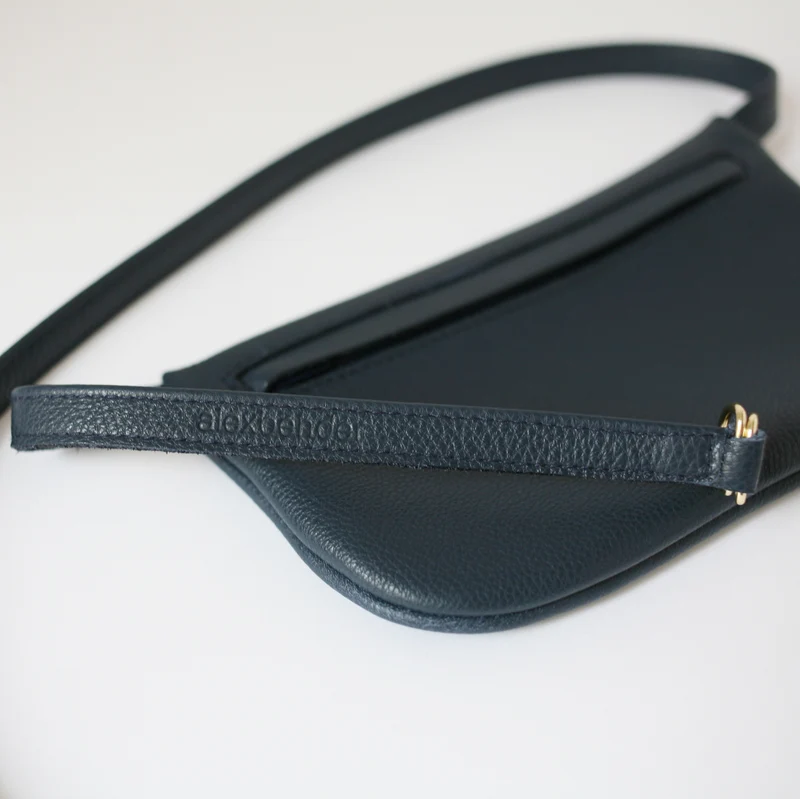 Kleine flache Gürteltasche Blau