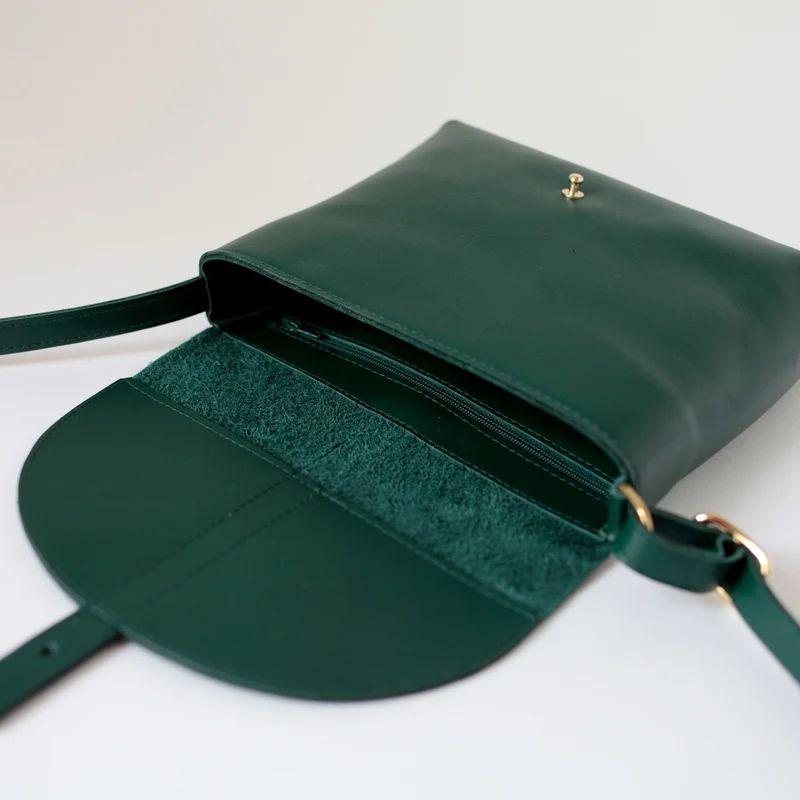 Schultertasche KNOB Dunkelgrün