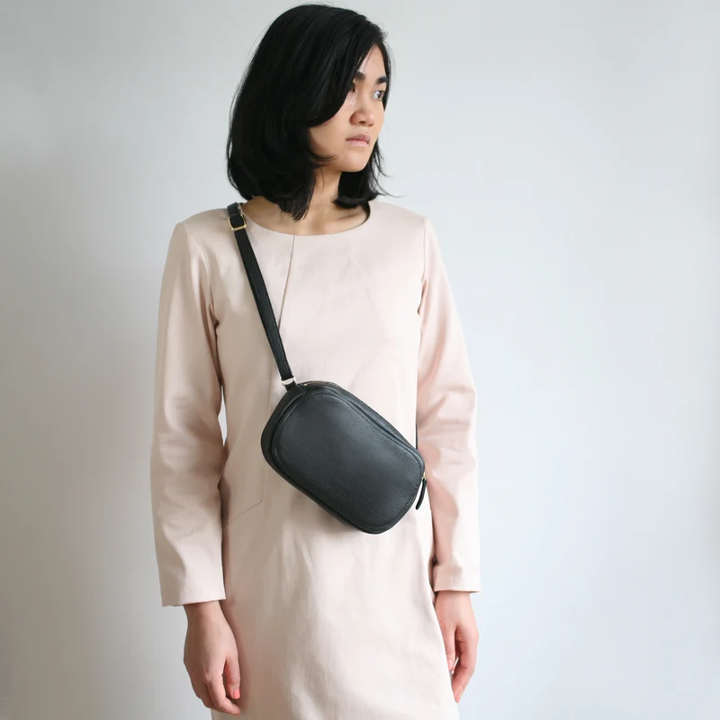 Handtasche OVAL Schwarz