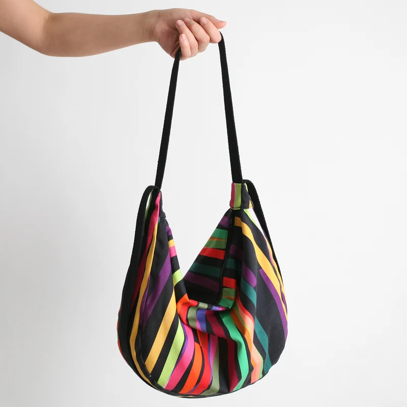 Schultertasche Pouch Stoff Bunt