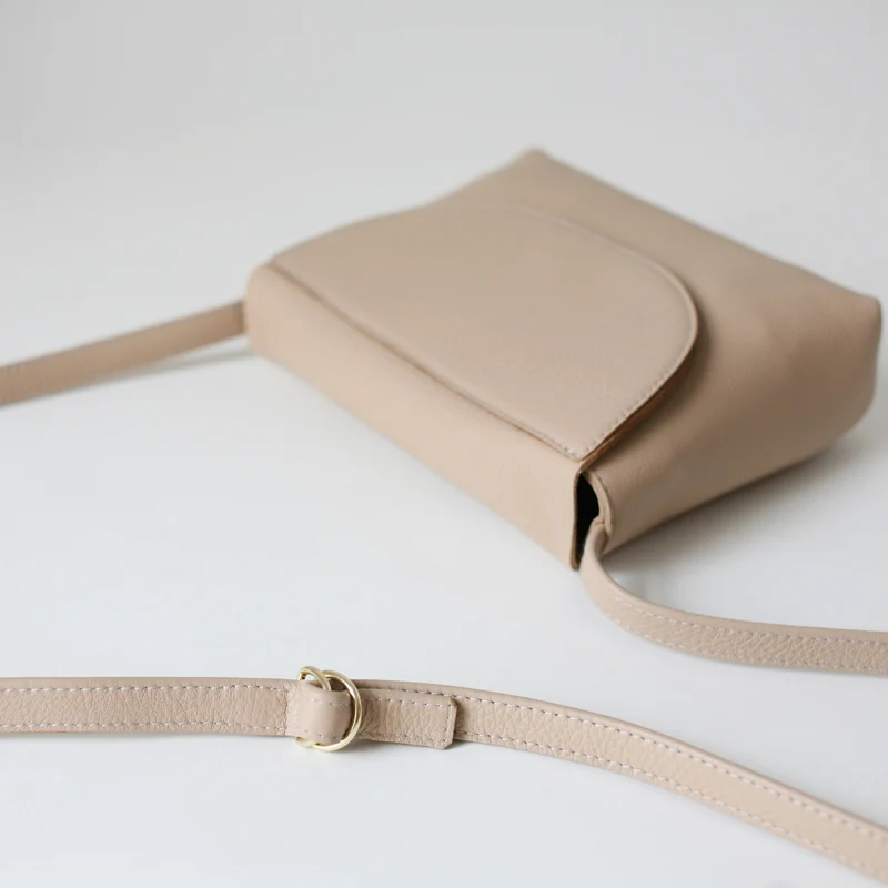 Minimalistische Schultertasche Cappuccino