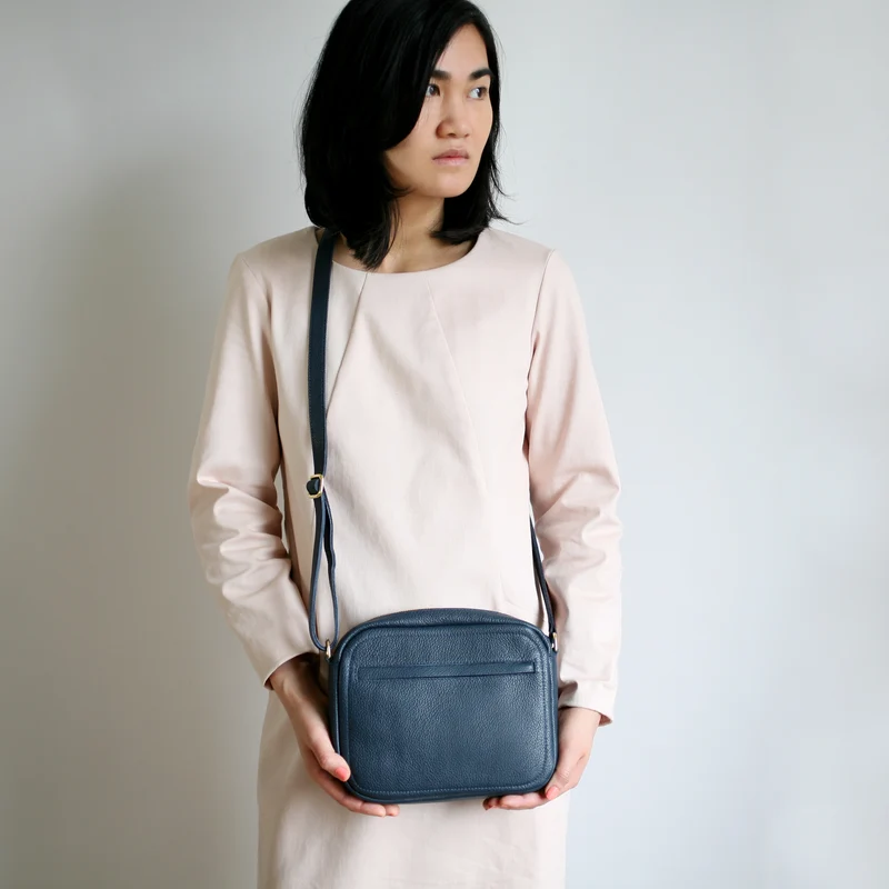 Handtasche ZIP M Blau