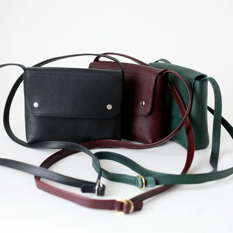 Minimalistische Schultertasche Bordeaux