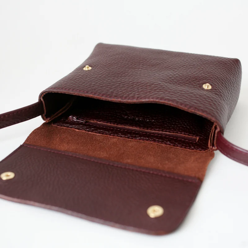 Minimalistische Schultertasche Bordeaux