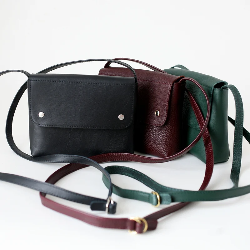 Minimalistische Schultertasche Schwarz