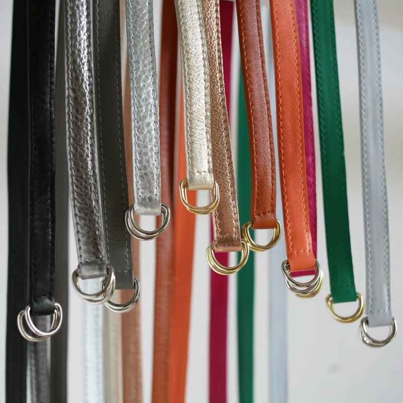 Schmaler Ledergürtel Schwarz