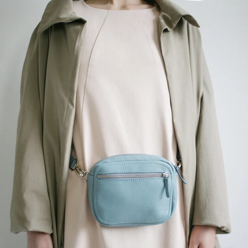 Gürteltasche ZIP Taubenblau