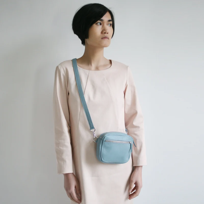 Gürteltasche ZIP Taubenblau