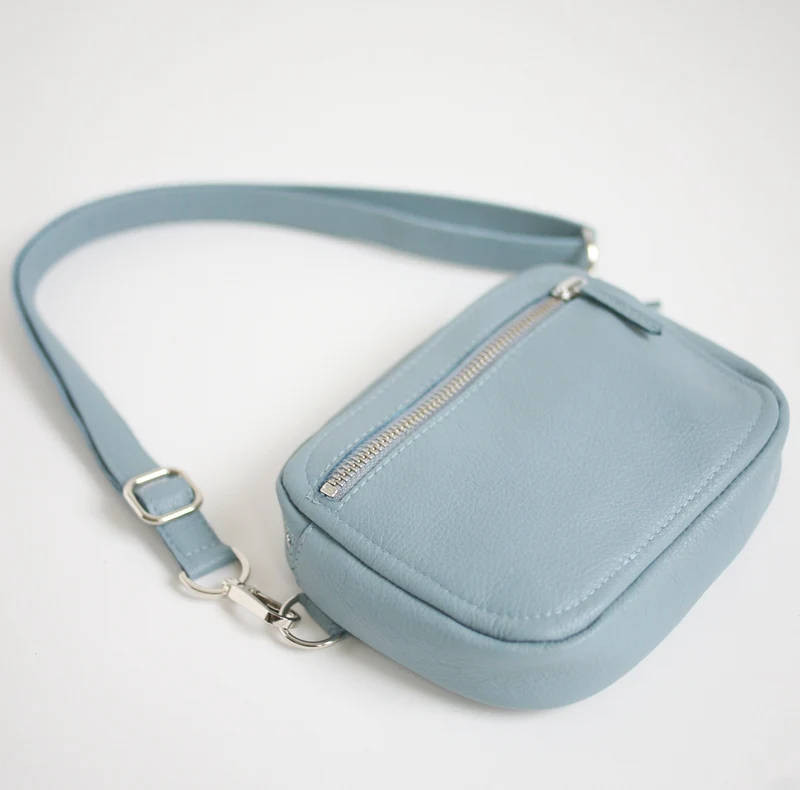 Gürteltasche ZIP Taubenblau